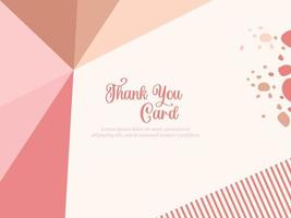 Thankyou card memphis style template design vector