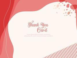 Thankyou card memphis style template design vector