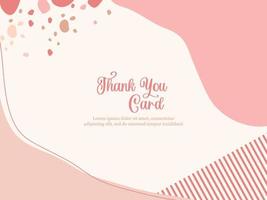 Thankyou card memphis style template design vector