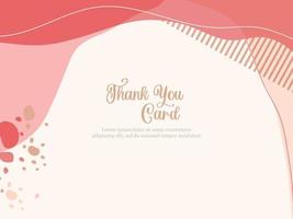 Thankyou card memphis style template design vector