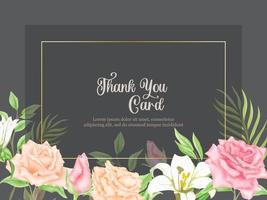 thankyou card memphis style template design vector