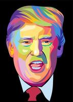 Pop art illustration of Donald Trump vector cartoon
