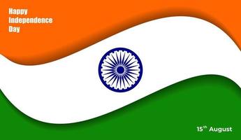 Happy Independence Day of India, India independence day. vector illustration with color flag