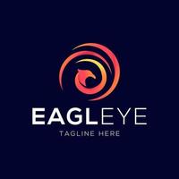 Eagle and eye logo design template with modern style vector