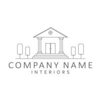 Interior and construction logo vector icon illustration