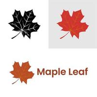 Autumn maple leaf vector on a white background