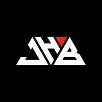 Diseño de logotipo de letra triangular jhb con forma de triángulo. monograma de diseño del logotipo del triángulo jhb. plantilla de logotipo de vector de triángulo jhb con color rojo. logotipo triangular jhb logotipo simple, elegante y lujoso. jhb