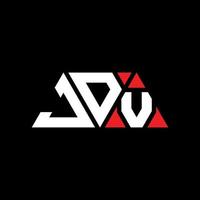 JDV triangle letter logo design with triangle shape. JDV triangle logo design monogram. JDV triangle vector logo template with red color. JDV triangular logo Simple, Elegant, and Luxurious Logo. JDV