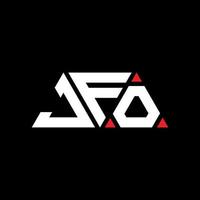 jfo diseño de logotipo de letra triangular con forma de triángulo. monograma de diseño de logotipo de triángulo jfo. jfo plantilla de logotipo de vector de triángulo con color rojo. logotipo triangular jfo logotipo simple, elegante y lujoso. jfo