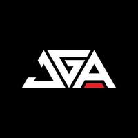 JGA triangle letter logo design with triangle shape. JGA triangle logo design monogram. JGA triangle vector logo template with red color. JGA triangular logo Simple, Elegant, and Luxurious Logo. JGA