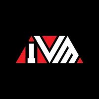 IVM triangle letter logo design with triangle shape. IVM triangle logo design monogram. IVM triangle vector logo template with red color. IVM triangular logo Simple, Elegant, and Luxurious Logo. IVM