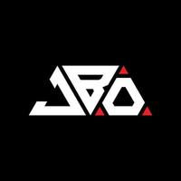 diseño de logotipo de letra triangular jbo con forma de triángulo. monograma de diseño del logotipo del triángulo jbo. plantilla de logotipo de vector de triángulo jbo con color rojo. logotipo triangular jbo logotipo simple, elegante y lujoso. jbo