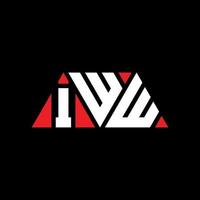 Diseño de logotipo de letra triangular iww con forma de triángulo. monograma de diseño del logotipo del triángulo iww. plantilla de logotipo de vector de triángulo iww con color rojo. logotipo triangular iww logotipo simple, elegante y lujoso. iww