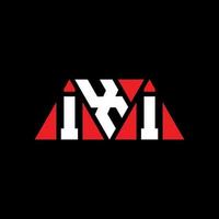 IXI triangle letter logo design with triangle shape. IXI triangle logo design monogram. IXI triangle vector logo template with red color. IXI triangular logo Simple, Elegant, and Luxurious Logo. IXI
