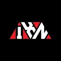 IXN triangle letter logo design with triangle shape. IXN triangle logo design monogram. IXN triangle vector logo template with red color. IXN triangular logo Simple, Elegant, and Luxurious Logo. IXN