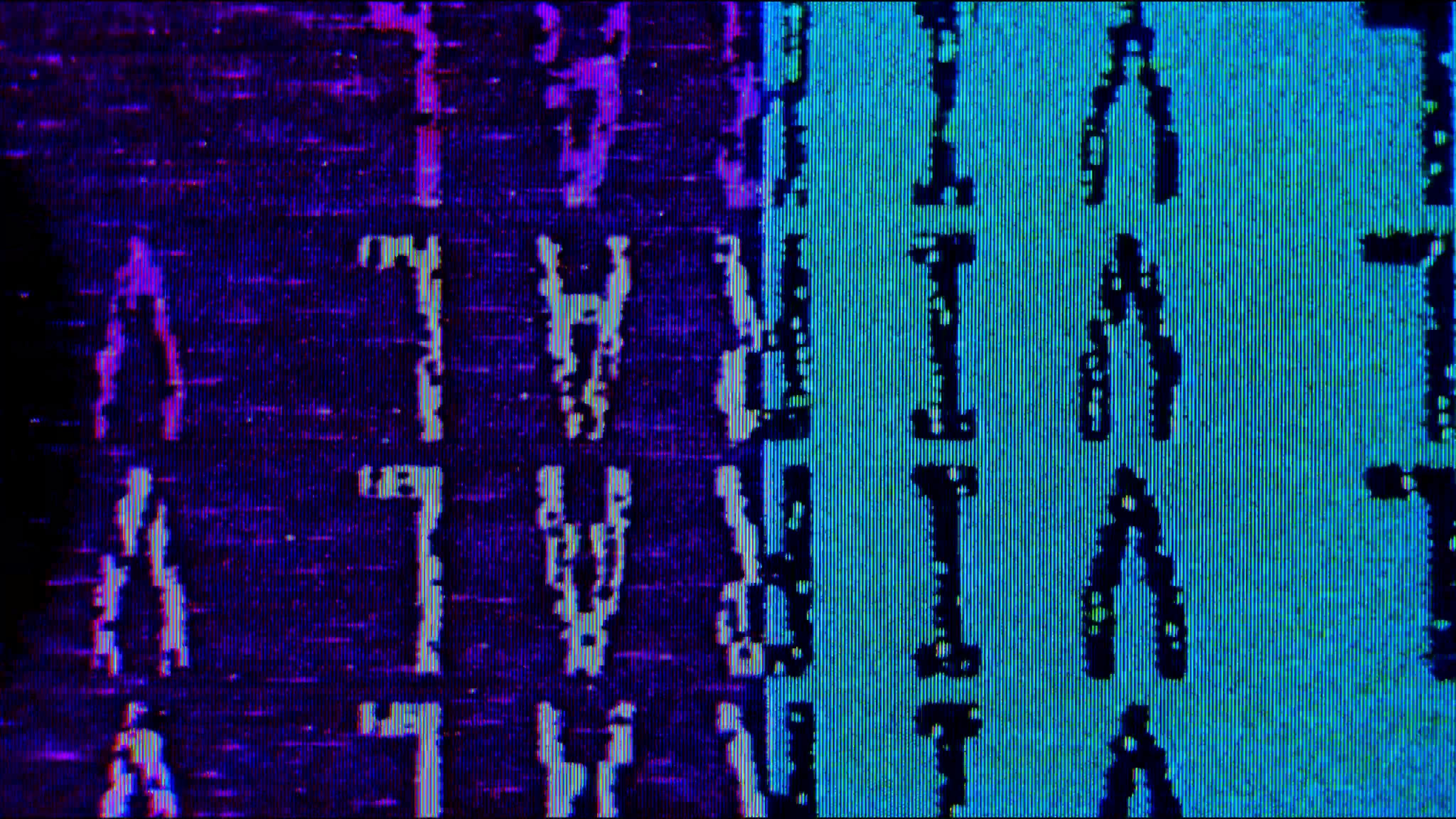 Analogue glitch bad VHS tape tracking. A glitch loop depicting