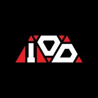 IOD triangle letter logo design with triangle shape. IOD triangle logo design monogram. IOD triangle vector logo template with red color. IOD triangular logo Simple, Elegant, and Luxurious Logo. IOD