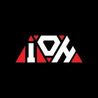 diseño de logotipo de letra triangular ioh con forma de triángulo. monograma de diseño del logotipo del triángulo ioh. plantilla de logotipo de vector de triángulo ioh con color rojo. logotipo triangular de ioh logotipo simple, elegante y lujoso. oh