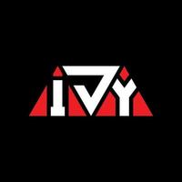 IJY triangle letter logo design with triangle shape. IJY triangle logo design monogram. IJY triangle vector logo template with red color. IJY triangular logo Simple, Elegant, and Luxurious Logo. IJY