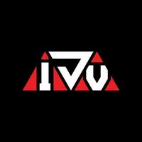 IJV triangle letter logo design with triangle shape. IJV triangle logo design monogram. IJV triangle vector logo template with red color. IJV triangular logo Simple, Elegant, and Luxurious Logo. IJV