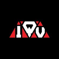 IQV triangle letter logo design with triangle shape. IQV triangle logo design monogram. IQV triangle vector logo template with red color. IQV triangular logo Simple, Elegant, and Luxurious Logo. IQV