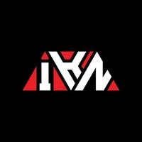 IKN triangle letter logo design with triangle shape. IKN triangle logo design monogram. IKN triangle vector logo template with red color. IKN triangular logo Simple, Elegant, and Luxurious Logo. IKN