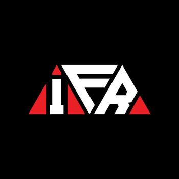 IFR triangle letter logo design with triangle shape. IFR triangle logo design monogram. IFR triangle vector logo template with red color. IFR triangular logo Simple, Elegant, and Luxurious Logo. IFR