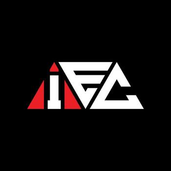 IEC triangle letter logo design with triangle shape. IEC triangle logo design monogram. IEC triangle vector logo template with red color. IEC triangular logo Simple, Elegant, and Luxurious Logo. IEC