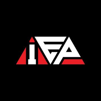 IEP triangle letter logo design with triangle shape. IEP triangle logo design monogram. IEP triangle vector logo template with red color. IEP triangular logo Simple, Elegant, and Luxurious Logo. IEP