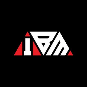 IBM triangle letter logo design with triangle shape. IBM triangle logo design monogram. IBM triangle vector logo template with red color. IBM triangular logo Simple, Elegant, and Luxurious Logo. IBM