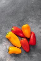 small Bell pepper fresh vegetable  healthy meal food snack diet on the table copy space photo