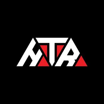 HTR triangle letter logo design with triangle shape. HTR triangle logo design monogram. HTR triangle vector logo template with red color. HTR triangular logo Simple, Elegant, and Luxurious Logo. HTR