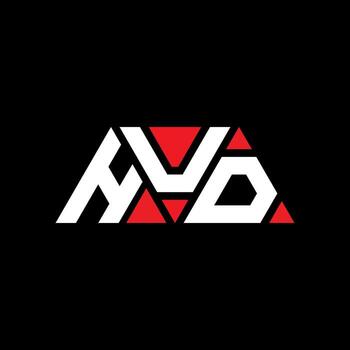 HUD triangle letter logo design with triangle shape. HUD triangle logo design monogram. HUD triangle vector logo template with red color. HUD triangular logo Simple, Elegant, and Luxurious Logo. HUD