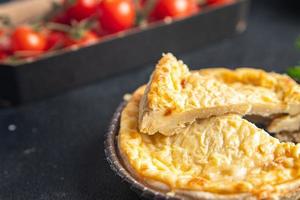 savory pie cheese filling fresh healthy meal food snack diet on the table copy space food background rustic top view photo