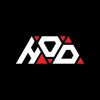 HOD triangle letter logo design with triangle shape. HOD triangle logo design monogram. HOD triangle vector logo template with red color. HOD triangular logo Simple, Elegant, and Luxurious Logo. HOD
