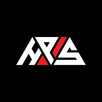 HPS triangle letter logo design with triangle shape. HPS triangle logo design monogram. HPS triangle vector logo template with red color. HPS triangular logo Simple, Elegant, and Luxurious Logo. HPS