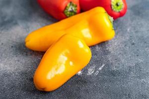 small Bell pepper fresh vegetable  healthy meal food snack diet on the table copy space photo