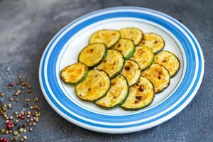 fried zucchini vegetable grill fresh meal food snack on the table copy space food background photo