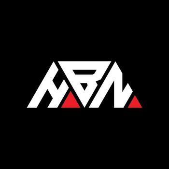 HBN triangle letter logo design with triangle shape. HBN triangle logo design monogram. HBN triangle vector logo template with red color. HBN triangular logo Simple, Elegant, and Luxurious Logo. HBN