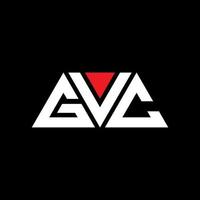 Diseño de logotipo de letra triangular gvc con forma de triángulo. monograma de diseño del logotipo del triángulo gvc. plantilla de logotipo de vector de triángulo gvc con color rojo. logotipo triangular gvc logotipo simple, elegante y lujoso. gvc