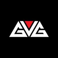 Diseño de logotipo de letra triangular gvg con forma de triángulo. monograma de diseño de logotipo de triángulo gvg. plantilla de logotipo de vector de triángulo gvg con color rojo. logotipo triangular gvg logotipo simple, elegante y lujoso. gvg