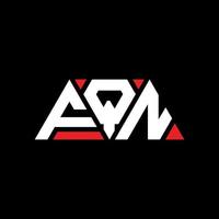 FQN triangle letter logo design with triangle shape. FQN triangle logo design monogram. FQN triangle vector logo template with red color. FQN triangular logo Simple, Elegant, and Luxurious Logo. FQN