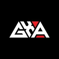 GXA triangle letter logo design with triangle shape. GXA triangle logo design monogram. GXA triangle vector logo template with red color. GXA triangular logo Simple, Elegant, and Luxurious Logo. GXA
