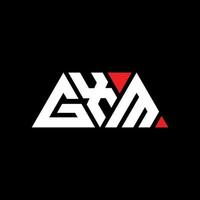 Diseño de logotipo de letra triangular gxm con forma de triángulo. monograma de diseño de logotipo de triángulo gxm. plantilla de logotipo de vector de triángulo gxm con color rojo. logotipo triangular gxm logotipo simple, elegante y lujoso. gxm