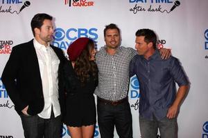 LOS ANGELES, OCT 8 - Michael Muhney, Melissa Claire Egan, Joshua Morrow, Steve Burton at the CBS Daytime After Dark Event at Comedy Store on October 8, 2013 in West Hollywood, CA photo