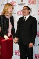 LOS ANGELES, FEB 23 -  Laura Dern, David O Russell in the press room of the 2013 Film Independent Spirit Awards at the Tent on the Beach on February 23, 2013 in Santa Monica, CA photo