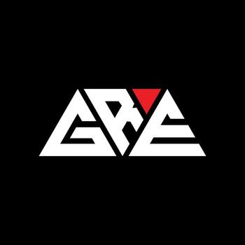 diseño de logotipo de letra de triángulo gre con forma de triángulo. monograma de diseño de logotipo de triángulo gre. plantilla de logotipo de vector de triángulo gre con color rojo. logotipo triangular gre logotipo simple, elegante y lujoso. verde