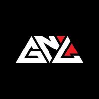 GNL triangle letter logo design with triangle shape. GNL triangle logo design monogram. GNL triangle vector logo template with red color. GNL triangular logo Simple, Elegant, and Luxurious Logo. GNL