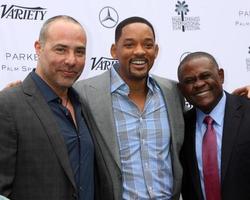 PALM SPRINGS, JAN 3 - Peter Landesman, Will Smith, Dr Bennet Omalu at the Variety Creative Impact Awards And 10 Directors To Watch Brunch at the The Parker Hotel on January 3, 2016 in Palm Springs, CA photo