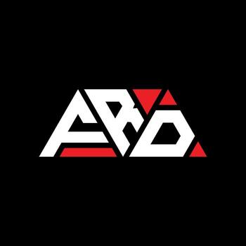 FRD triangle letter logo design with triangle shape. FRD triangle logo design monogram. FRD triangle vector logo template with red color. FRD triangular logo Simple, Elegant, and Luxurious Logo. FRD
